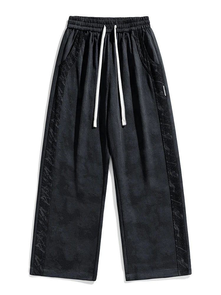 Wide-Leg Corded Pants