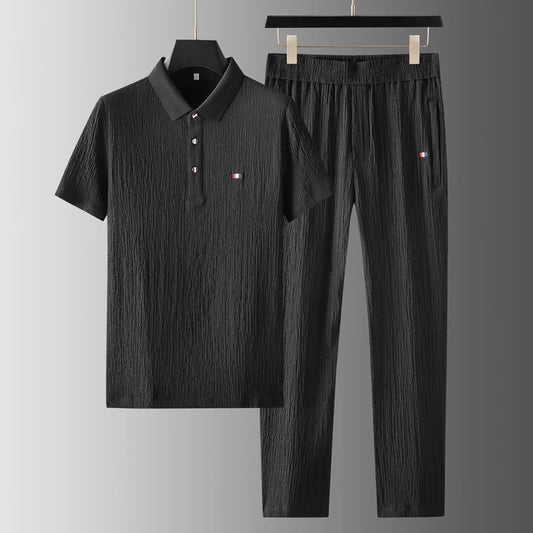 Textured polo fir suit