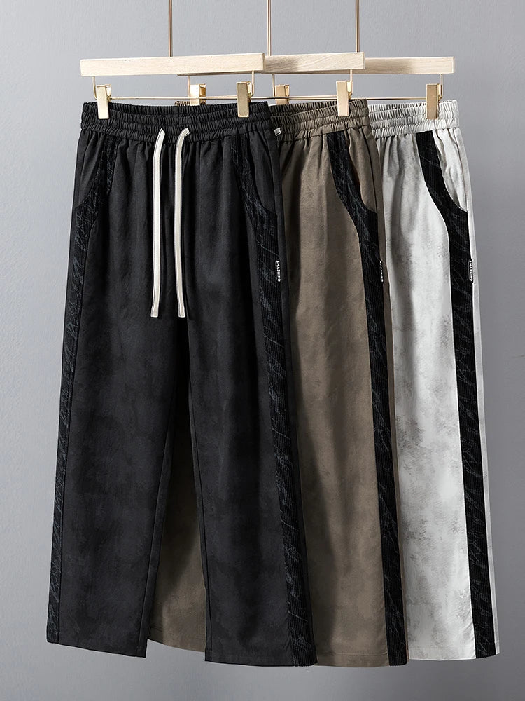 Wide-Leg Corded Pants