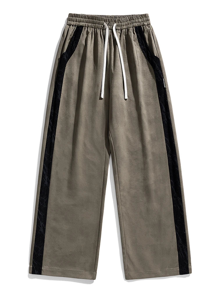 Wide-Leg Corded Pants